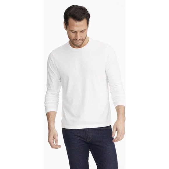 UNTUCKit Aston Long Sleeve T-Shirt Men's Size M White Crewneck - Picture 1 of 5